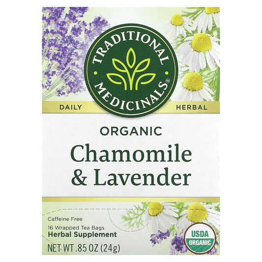 Traditional Medicinals Organic Herbal Tea Chamomile with Lavender 16 pckts