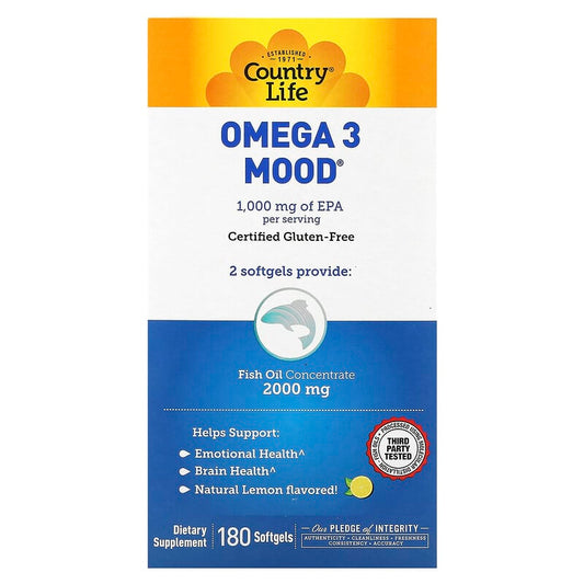 Country Life Omega 3 Mood  180 sgels