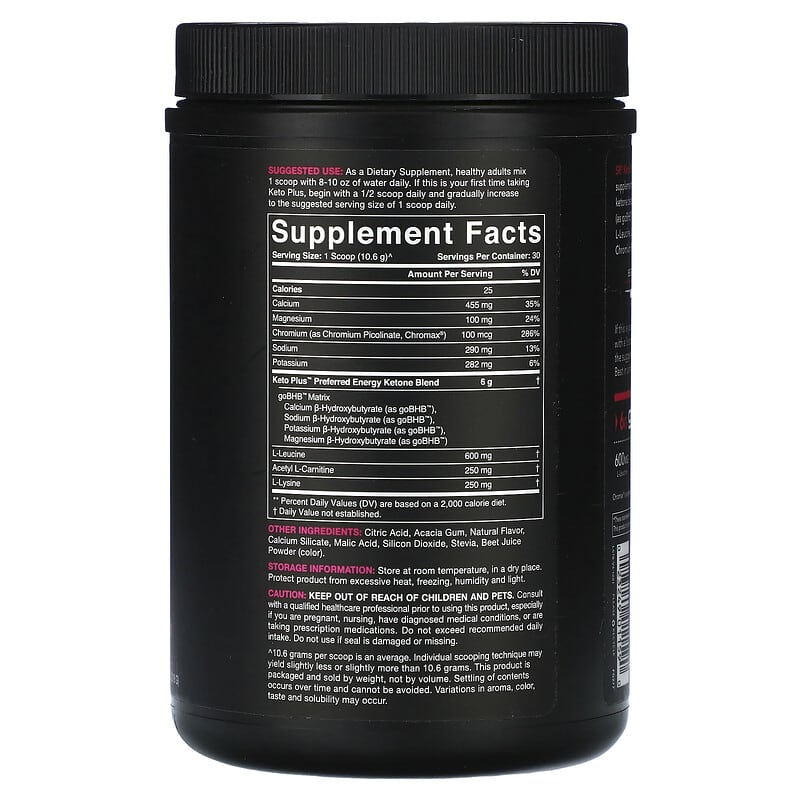 Sports Research Keto +Plus Raspberry Lemonade 11.2 oz