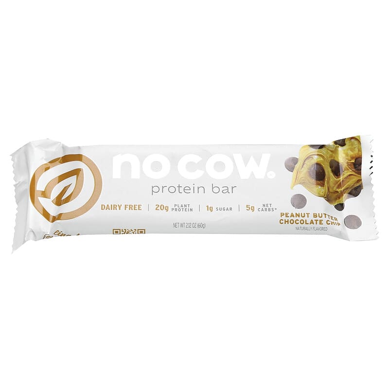 D's Naturals No Cow Protein Bar Peanut Butter Chocolate Chip 12 bars