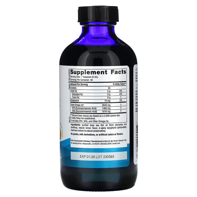 Nordic Naturals Ultimate Omega Liquid Lemon 8 fl.oz