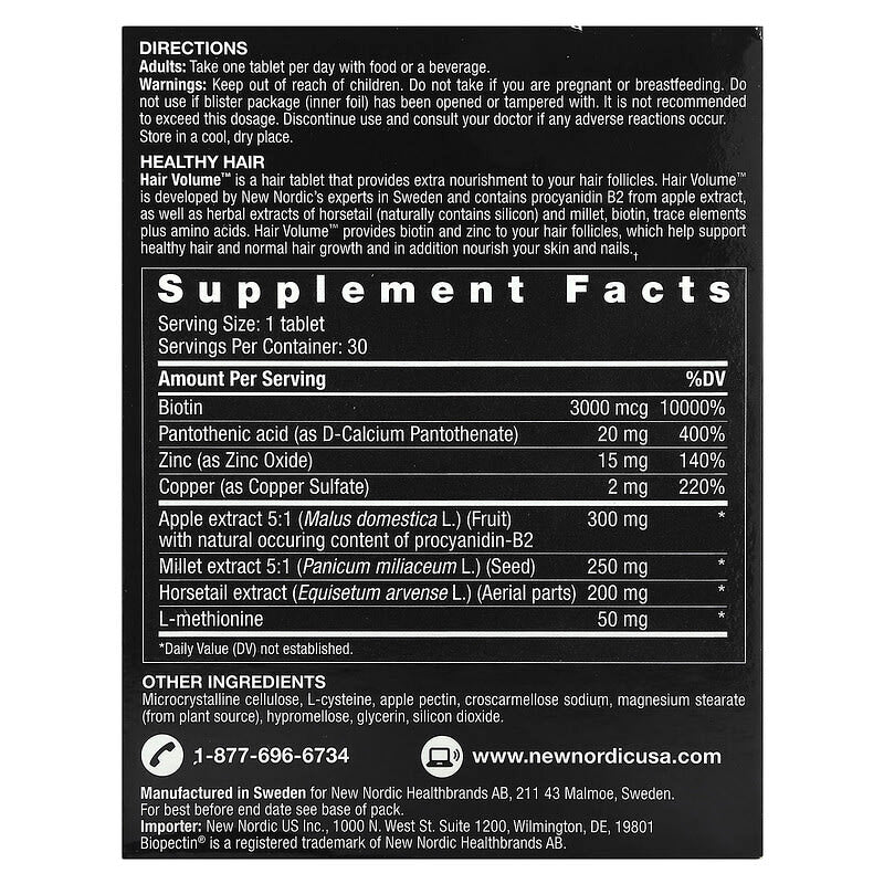 New Nordic Hair Volume  90 tabs