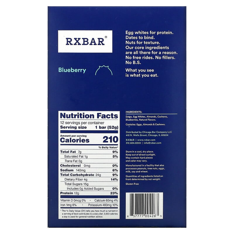 Rx Bar Rx Bar Blueberry 12 bars