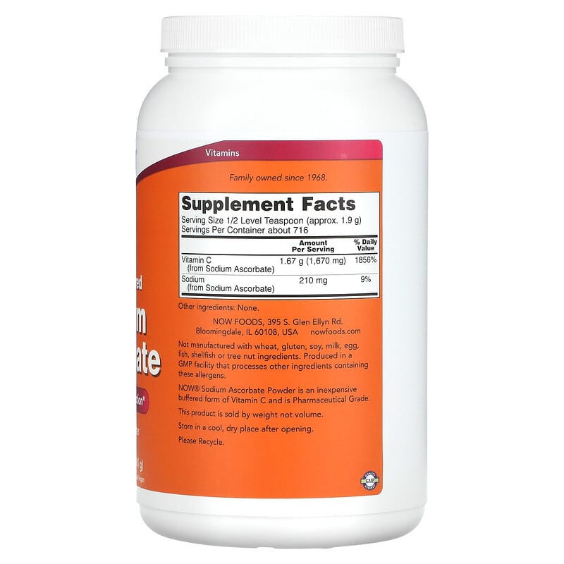 Now Sodium Ascorbate  3 lbs