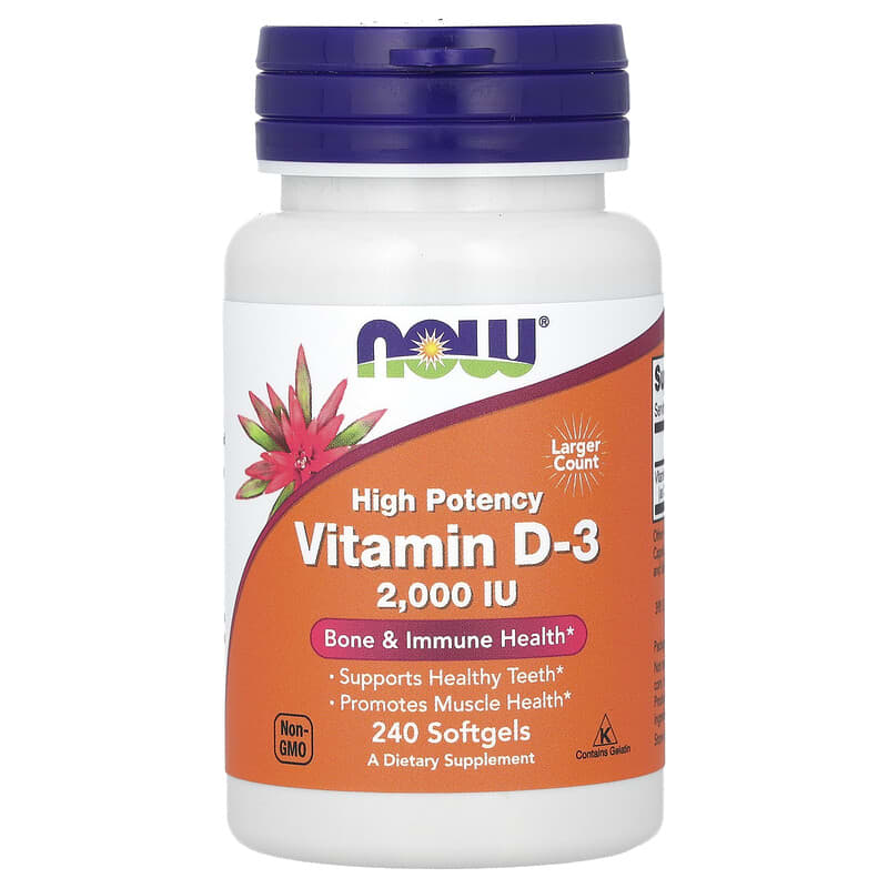 Now Vitamin D-3 (2000IU)  240 sgels