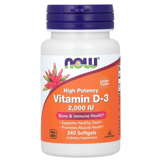 Now Vitamin D-3 (2000IU)  240 sgels
