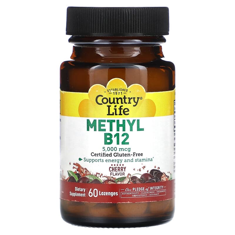 Country Life Methyl B12 (5000mcg) Cherry 60 lzngs