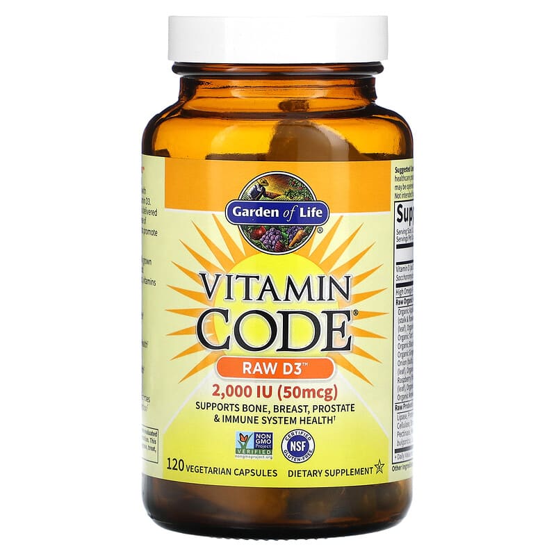 Garden Of Life Vitamin Code - Raw D3 (2,000IU)  120 caps