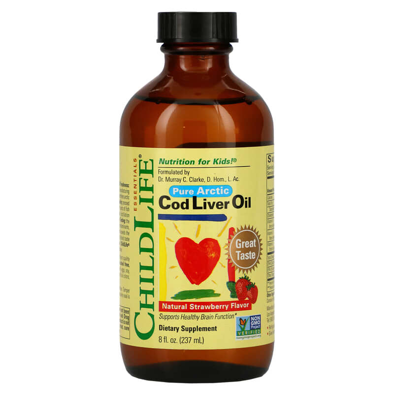 Childlife Cod Liver Oil Natural Strawberry 8 fl.oz