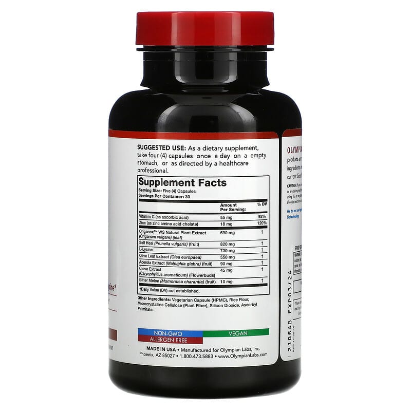 Olympian Labs Herp-Eeze  120 vcaps