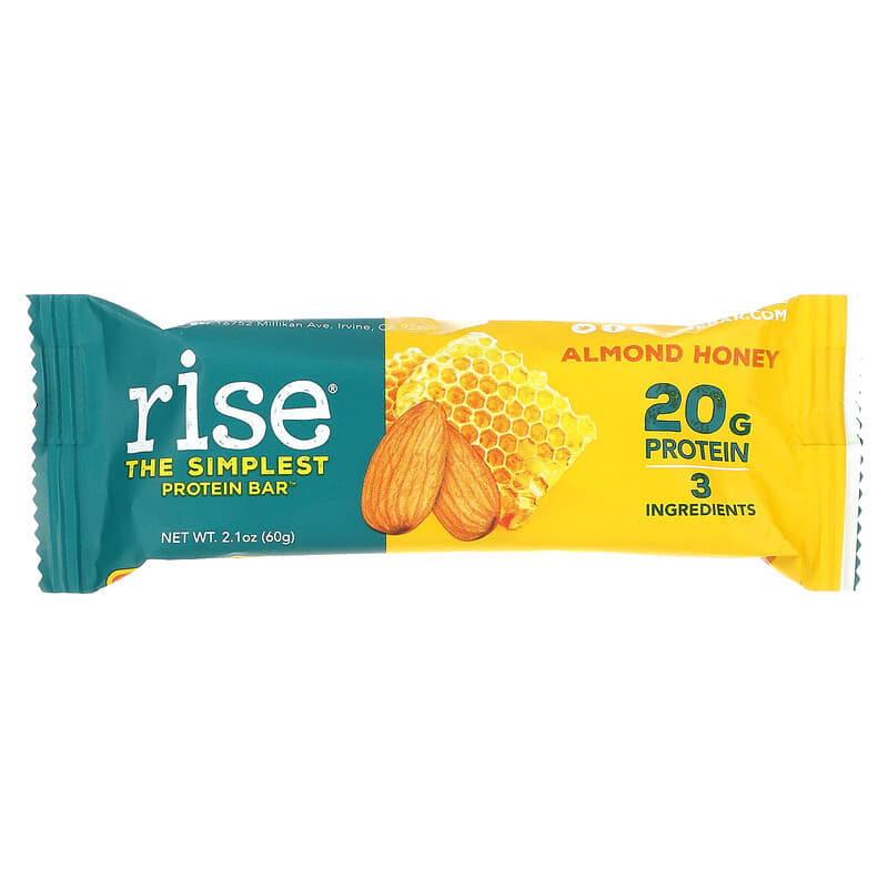 Rise Bar Rise Protein Bar Almond Honey 12 bars