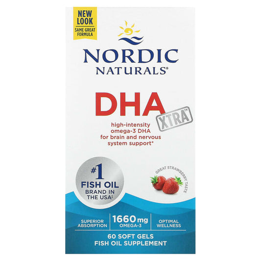 Nordic Naturals DHA Xtra Strawberry 60 sgels