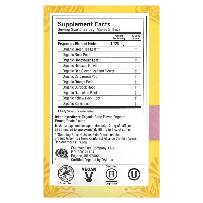 Yogi Skin DeTox Tea  16 pckts