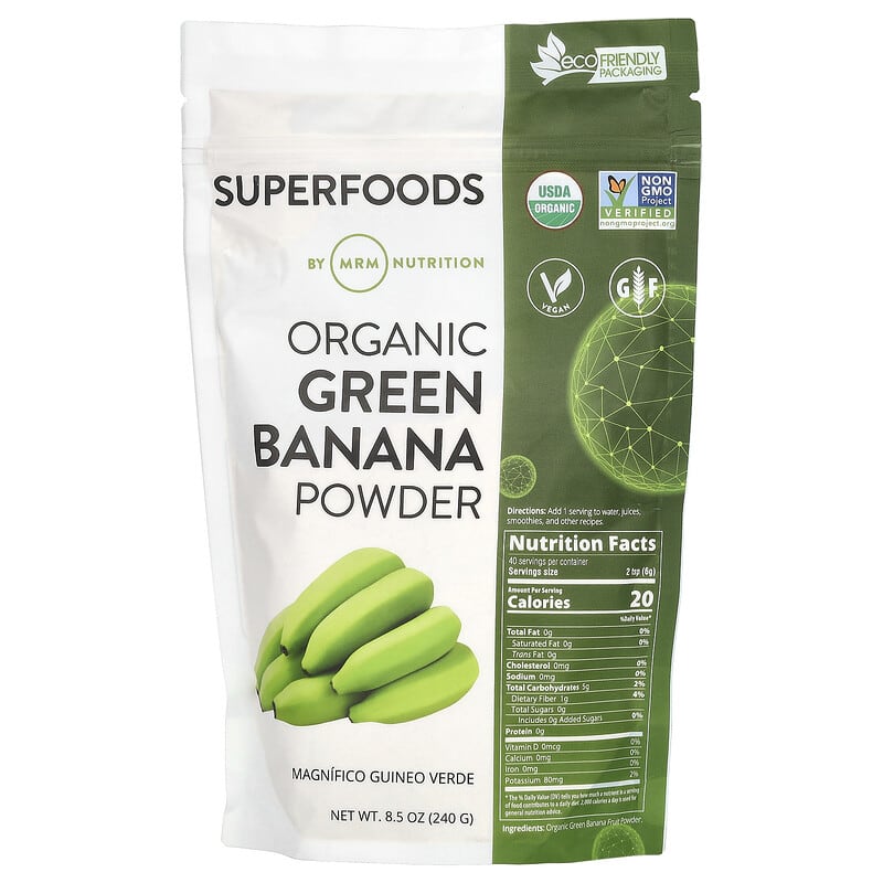MRM Raw Organic Green Banana Powder  8.5 oz