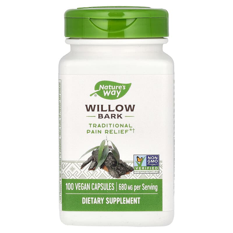Nature's Way Willow Bark (800mg)  100 vcaps