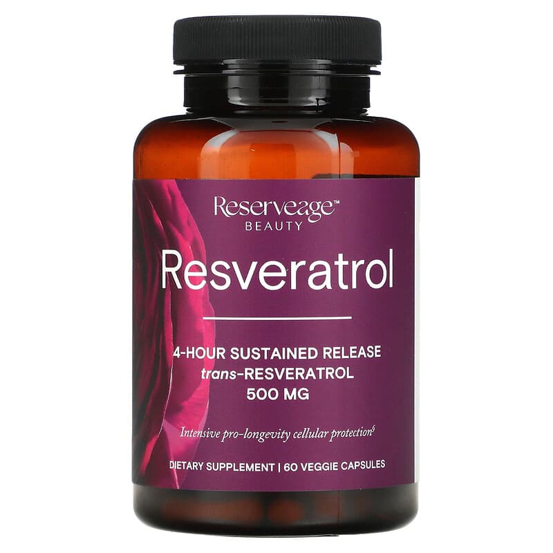 Reserveage Organics Resveratrol (500mg)  60 vcaps