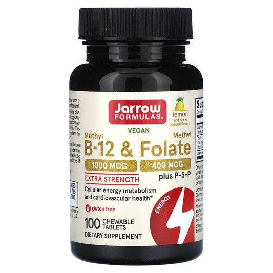 Jarrow Methyl B-12 & Methyl Folate Lemon 100 lzngs