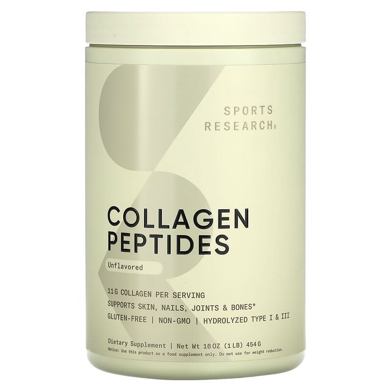 Sports Research Collagen Peptides Unflavored 16 oz