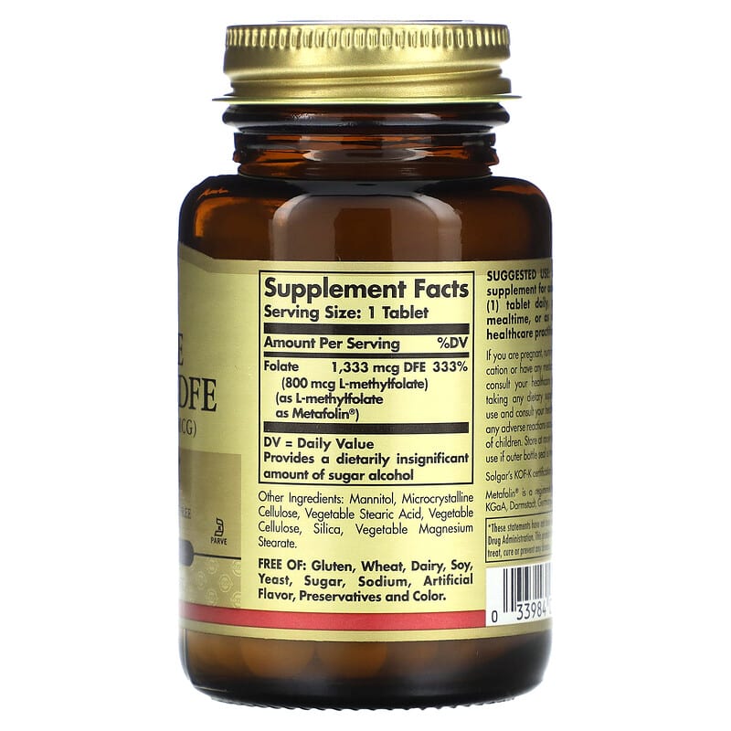 Solgar Folate (1,333mcg)  100 tabs