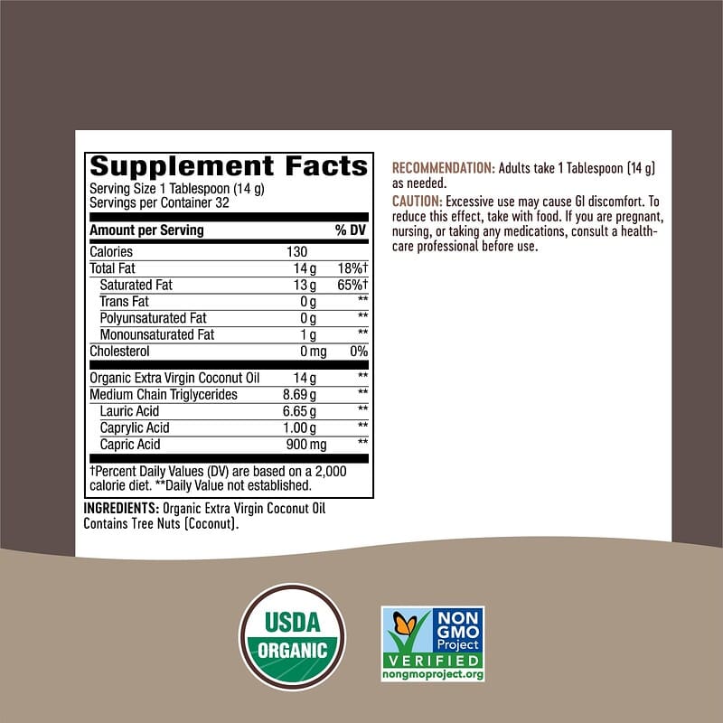 Nature's Way Pure Extra Virgin Coconut Oil (Organic)  16 oz