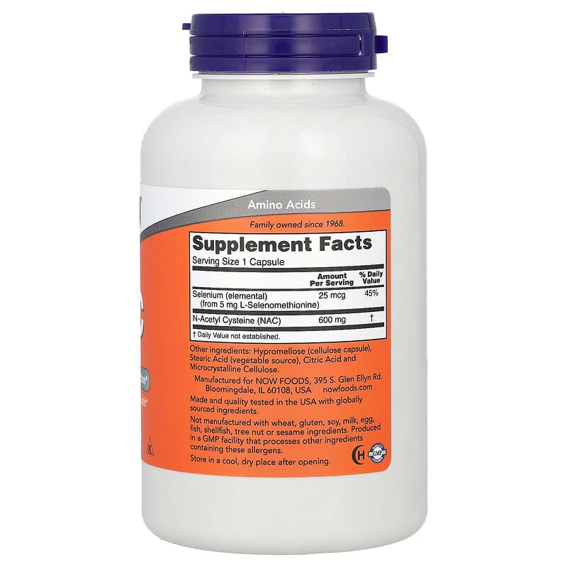 Now NAC w/ Selenium & Molybdenum  250 vcaps