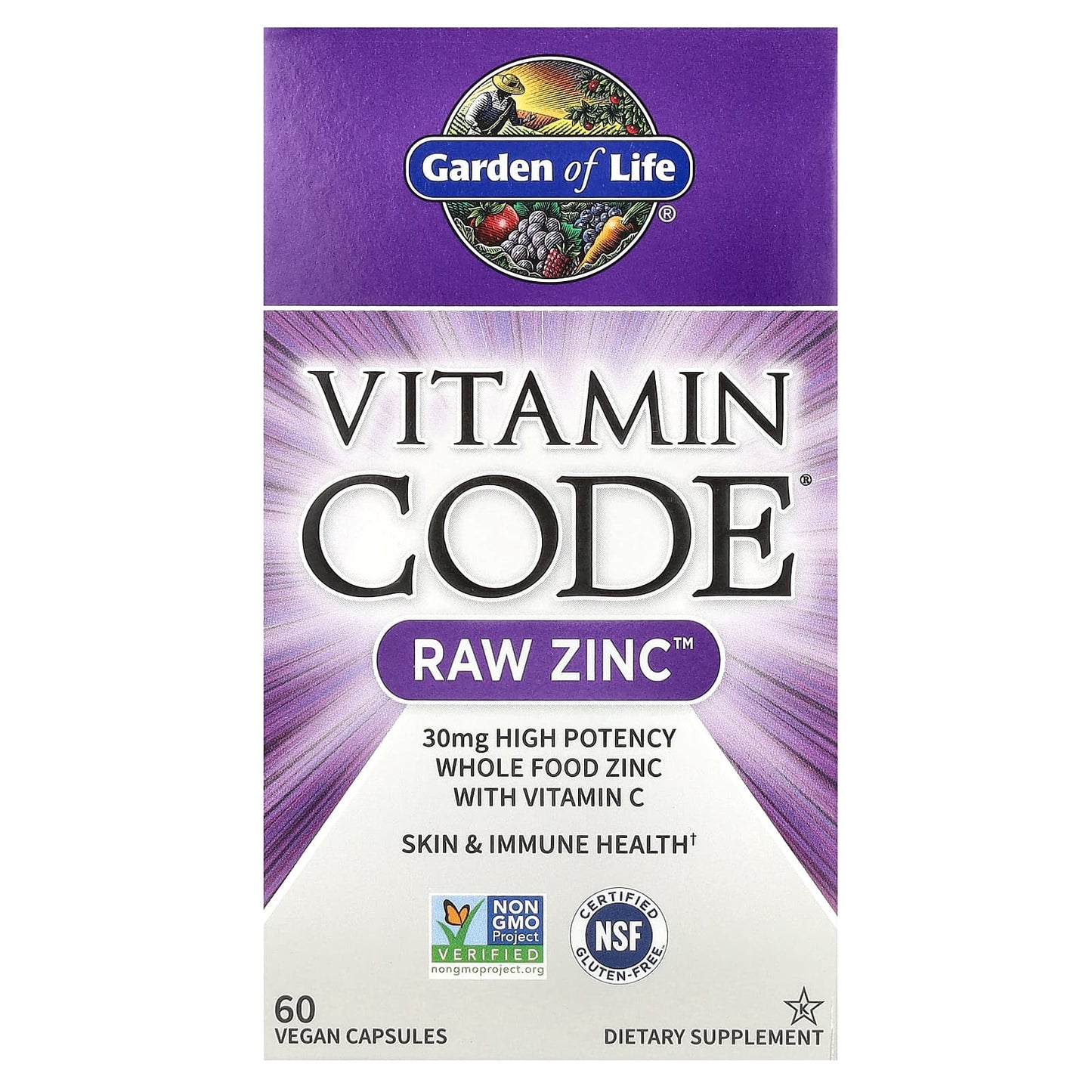 Garden Of Life Vitamin Code - Raw Zinc  60 vcaps