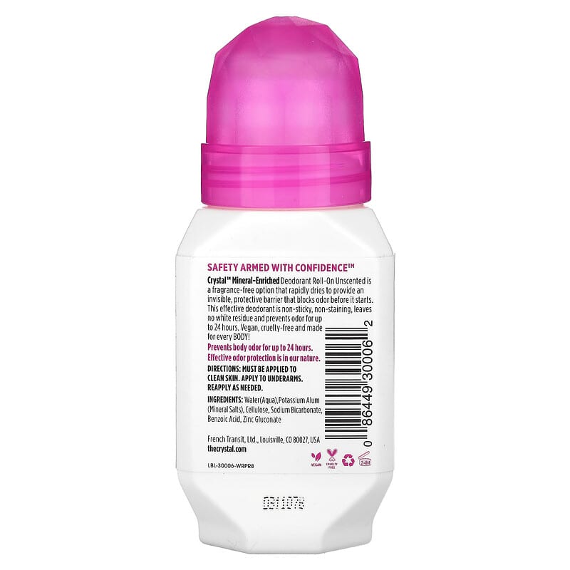 Crystal Mineral Deodorant Roll-On Unscented 2.25 fl.oz