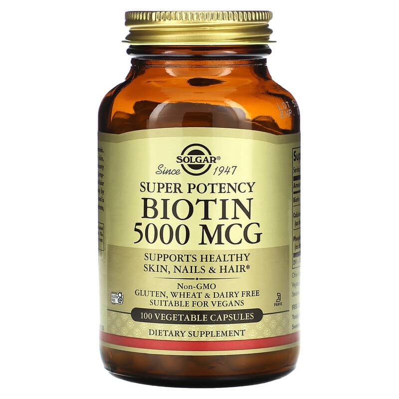 Solgar Biotin (5,000mcg)  100 vcaps