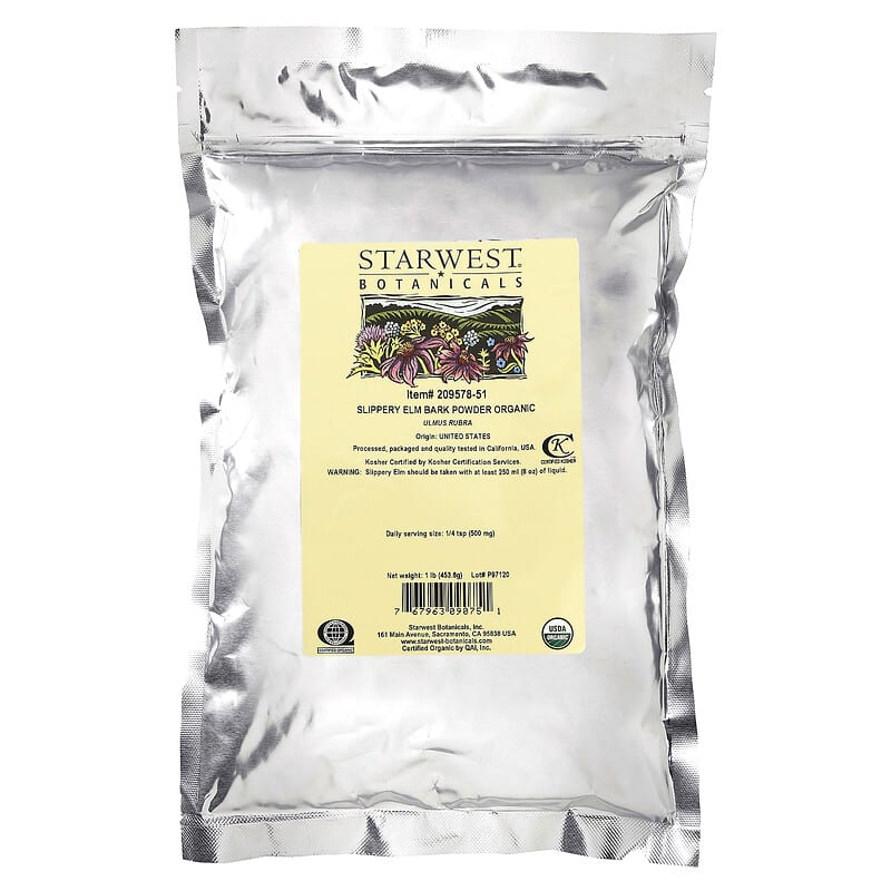 Starwest Botanicals Organic Slippery Elm Bark Powder  453.6 grams