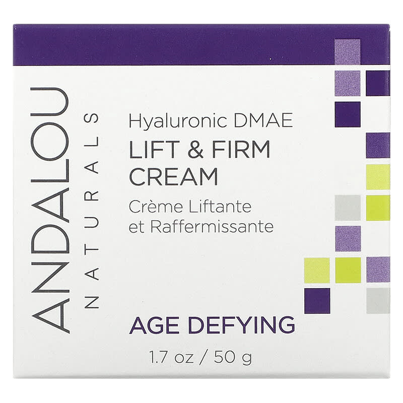 Andalou Naturals Hyaluronic DMAE Lift & Firm Cream Age Defying 1.7 oz