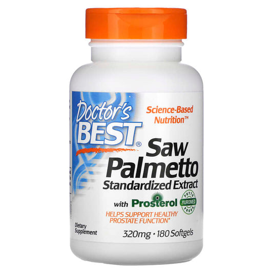 Doctor's Best Saw Palmetto Standardized Extract with Euromed (320mg)  180 sgels