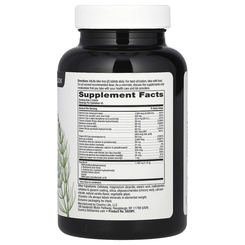 Country Life Maxi-Hair  90 tabs