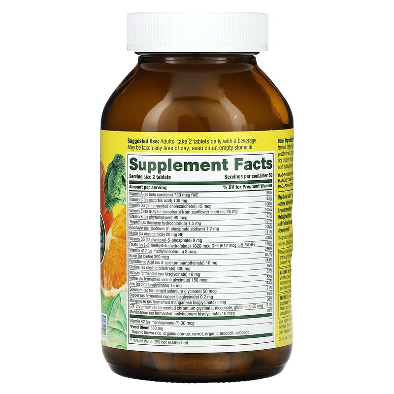 Megafood Baby & Me 2 Prenatal Multi  120 tabs