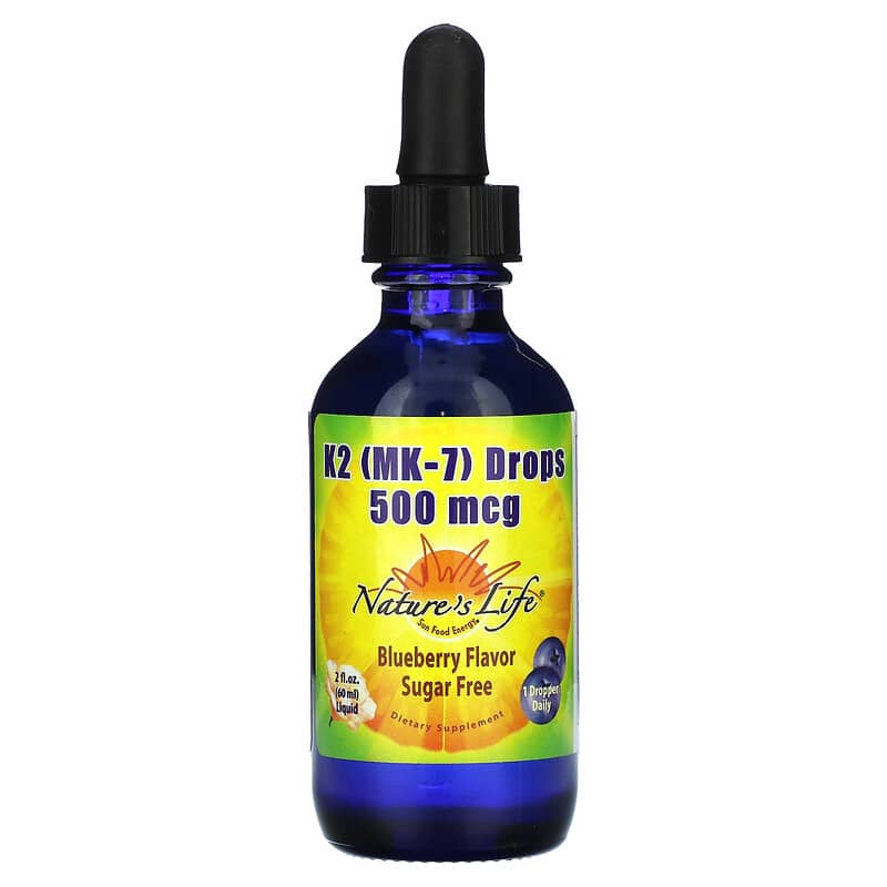 Nature's Life K2 (MK-7) Drops (500mcg) Blueberry 2 fl.oz