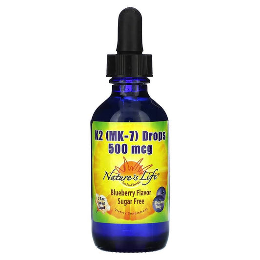 Nature's Life K2 (MK-7) Drops (500mcg) Blueberry 2 fl.oz