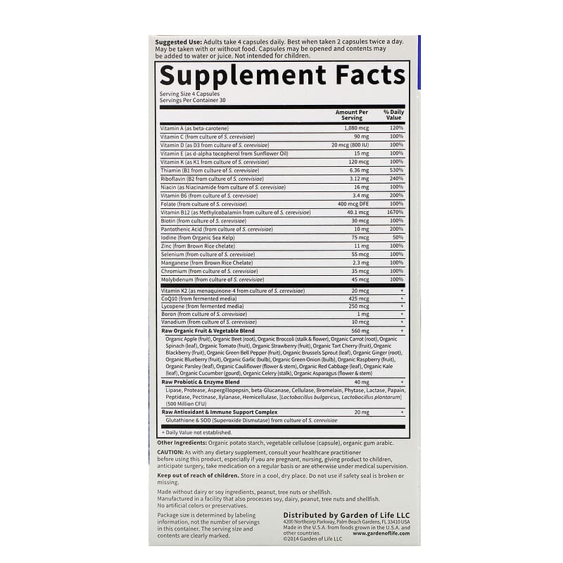 Garden Of Life Vitamin Code - Men  120 vcaps