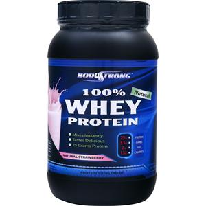 BodyStrong 100% Whey Protein - Natural Strawberry 2 lbs