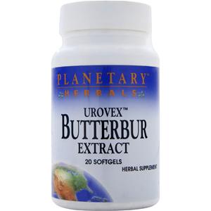Planetary Formulas Urovex Butterbur Extract  20 sgels