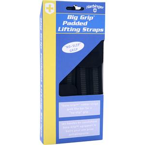Harbinger Big Grip Padded Lifting Straps (No-Slip Grip)  2 strap