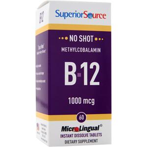 Superior Source MicroLingual No Shot Methylcobalamin B12 (1000mcg)  60 tabs