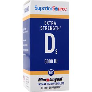 Superior Source MicroLingual Extra Strength D3 (5000IU)  100 tabs