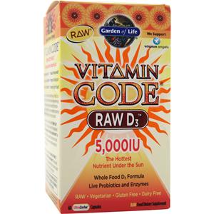 Garden Of Life Vitamin Code - Raw D3 (5,000IU)  60 caps