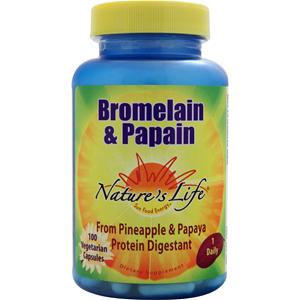 Nature's Life Bromelain & Papain  100 vcaps