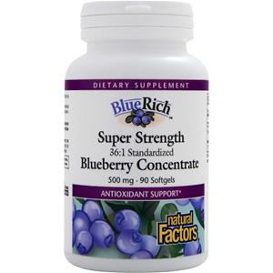 Natural Factors BlueRich - Super Strength Blueberry Concentrate (500mg)  90 sgels