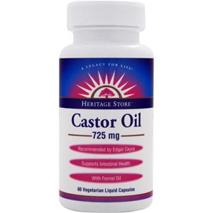 Heritage Products Castor Oil (725mg)  60 vcaps