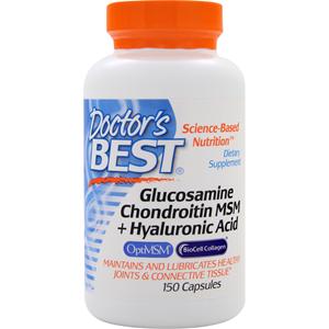 Doctor's Best Glucosamine Chondroitin MSM + Hyaluronic Acid  150 caps