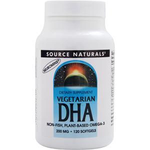 Source Naturals Vegetarian DHA (200mg)  120 sgels