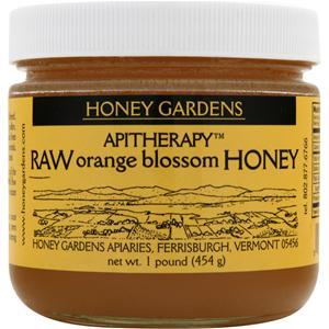Honey Gardens Apitherapy Raw Orange Blossom Honey  16 oz