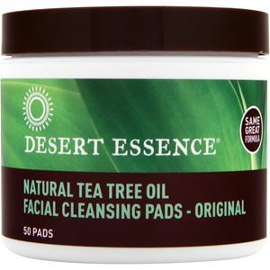 Desert Essence Facial Cleansing Pads Natural Tea Tree Oil 50 pads