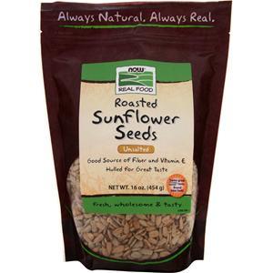 Now Sunflower Seeds - Roasted, No Salt Hulled  16 oz